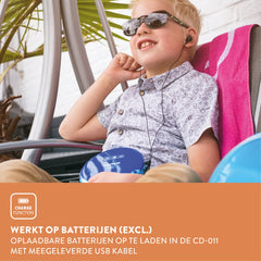 Lenco CD-011BU Discman - Draagbare CD Speler met Oordopjes - Blauw •