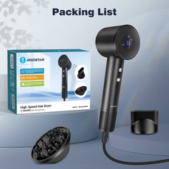 Fohn - Haardroger - Föhn met diffuser - 1600W - Zwart - Aigostar