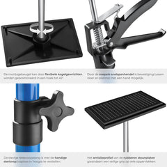 tectake®- Plafondsteun - Montagesteun met Elk 30 kg Draagvermogen en Snelsluiting - 115 tot Max. 290 cm - Diverse Modellen - (Set van 2 Blauw | Nr. 401692)