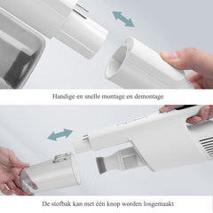 Steelstofzuiger - Stofzuiger Zonder zak - Draadloos - 150W - Wit - Aigostar •