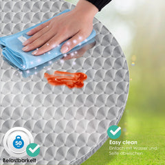 Statafel - Bartafel - Statafelrok - Partytafel - 70-110cm - Zilver - KESSER®