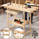 Houten werkbank / Hobbytafel - 127 x 57,5 x 82,5 cm
