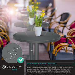 KESSER® Bartafel - Bistrotafel - Verstelbaar - 70-110cm - Antraciet