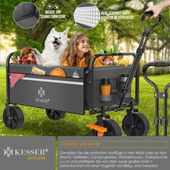 KESSER® Bolderkar - Opvouwbaar - Bolderwagen - Antraciet