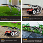KESSER® Robotmaaier Garage Dak Carport Overkapping voor Robotmaaier Gazon Robot Automower Tuin Weerbestendige Robotmaaier Garage inclusief bevestigingsmateriaal, afmetingen 82 x 103 x 47 cm
