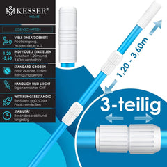 KESSER® Telescopische stang voor Zwembadnet - Verstelbaar 1,20m-3,60m