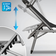 Ligbed - Ligstoel - Zonnebed - Opvouwbaar - Grijs - Tillvex®