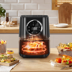 Airfryer - heteluchtfriteuse - 4.2L - 1400W - Zwart •