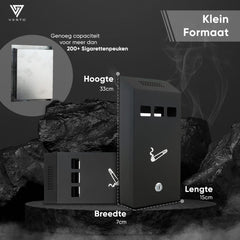 Vesto® Wandasbak - Asbak voor buiten – Rookpaal – Buitenasbak – Grote Asbak – Muurasbak – Stormasbak – Peukenzuil - Ideaal voor Terras & Bedrijf