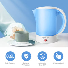 Waterkoker - Elektrisch - 0.6L - 650W - Blauw •