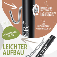 KESSER® Hangmat - Voor 2 personen - Tot 200kg - Grijs