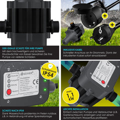 KESSER® Elektronische Drukschakelaar - Waterpomp Dompelpomp - Antraciet