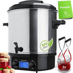 KESSER® Inmaakketel - 27L - Elektrische Ketel - 1800W - Dispenser - Zilver