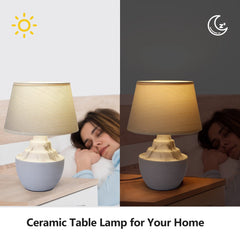 Tafellamp - Bureaulamp - Tafellamp slaapkamer - Grijs - Aigostar