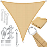 KESSER® Schaduwdoek 3x3x3m - Zonnezeil - Waterafstotend - Zand