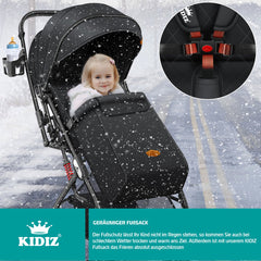 KIDIZ® Kinderwagen - Wandelwagen - Kinderbuggy - Zwart