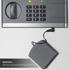 KESSER® Elektronische Kluis met cijferslot - 40x50x40cm - Zilver