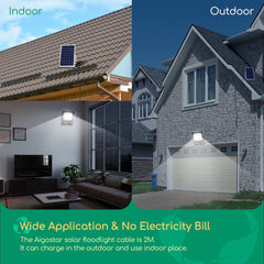 Solar wandlamp buiten - Tuinverlichting - Buitenverlichting - Zwart - Aigostar