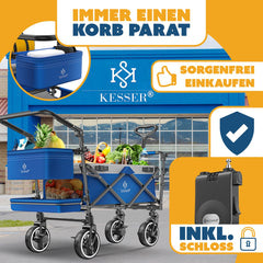 KESSER® Bolderkar - Opvouwbaar - Bolderwagen - Blauw •