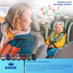 KIDIZ® Autostoeltje - 5-punts veiligheidsgordel - Groen •