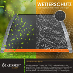 KESSER® Robotmaaier Garage Dak Carport Overkapping voor Robotmaaier Gazon Robot Automower Tuin Weerbestendige Robotmaaier Garage inclusief bevestigingsmateriaal, afmetingen 82 x 103 x 47 cm