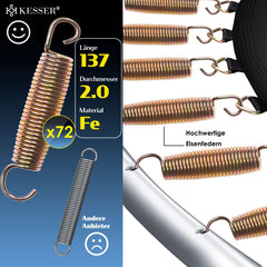 Trampoline - 366 cm - Veiligheidsnet en Ladder - tot 150 kg belasting - Blauw - KESSER®