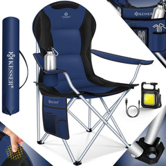 KESSER® Campingstoel - Visstoel - Vouwstoel - Marineblauw