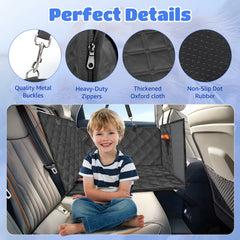 Hondendeken auto achterbank - hondenmat - 130x70 cm - Zwart - Nobleza