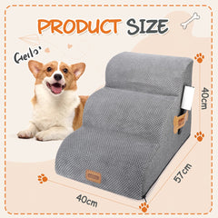 Hondentrapje voor honden - 40x57x40 cm - Grijs - Nobleza