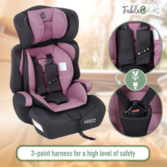 FableKids Kinderautostoel MIKA ECE 3-punts veiligheidsgordel hoogte verstelbaar