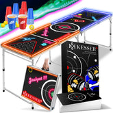 KESSER® LED Beerpong Tafel - Bierpong Tafel - Verstelbaar - Opvouwbaar