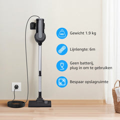 Steelstofzuiger - Stofzuiger Zonder zak - 6 Meter Kabel - 600W - Zwart - Aigostar •