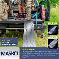 MASKO® 2X Oprijplaat - Antislip - 200kg per plaat - Zilver