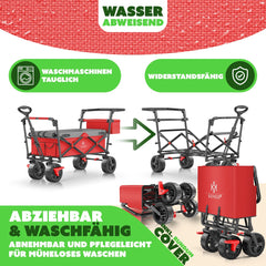 KESSER® Bolderkar - Opvouwbaar - Bolderwagen - Rood