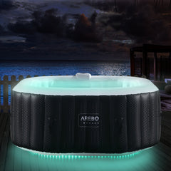 AREBOS Bubbelbad Voor 4 personen - Hottub - met Accessoires - met LED