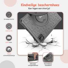 Olvy Kindertablet PRO - 6000 mAh - Vanaf 3 Jaar - 128GB - 4GB+4GB RAM - Ouder Control App - 10 Inch - Tablet - Tablet Kinderen & Volwassenen - Stevige Beschermhoes - 100% Kidsproof