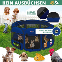 Puppyren - Hondenren- Dierenren - 64x125x125 cm - Blauw - LOVPET®