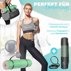 Yoga mat - Fitness mat - Sport mat - Anti slip - Extra dik - Groen