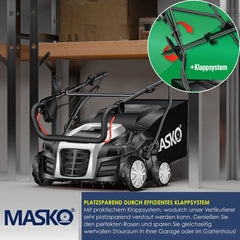 MASKO® Elektrische Verticuteermachine - Gazonbeluchter - 1800W - Zwart