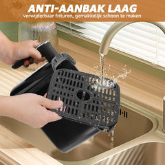 Airfryer - heteluchtfriteuse - 4.5L - 1400W - Zwart