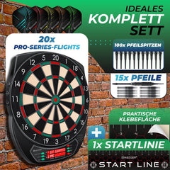 Elektrisch Dartbord - Met 15 darts - Klassiek met LCD - KESSER®