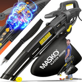 MASKO 3in1 Bladblazer - Bladzuiger 3000W - 45L opvangzak - Antraciet / Geel