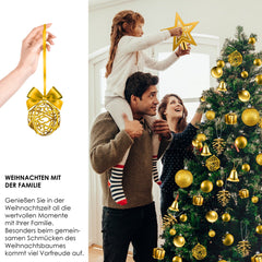 KESSER® Kerstballen plastic 102-delige Kerstversiering Set - Kerstboomversiering Kerstboom Decoratie - Goud