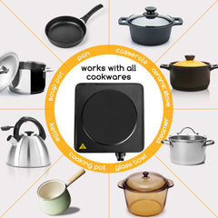 Aigostar 30A43 Gem - Electrische Kookplaat - 1500W - 1 Pits