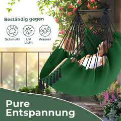 Hangstoel - Binnen & Buiten - Hangschommel - Tot 150kg - Groen - KESSER®