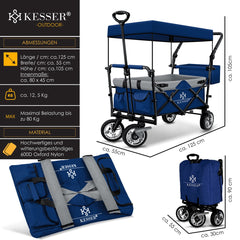 KESSER® Bolderkar - Opvouwbaar - Bolderwagen - Blauw •