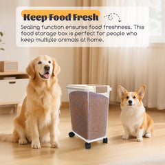 Voerton - Voedselcontainer - Voercontainer - 40L - Transparant - Nobleza