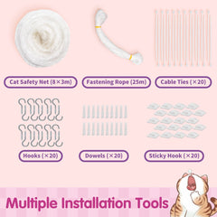 Kattennet - Voor Balkon - Balkon net - 8x3 m - Nobleza