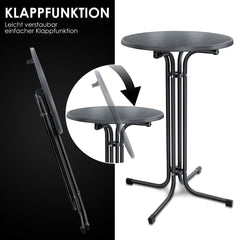 Statafel - Bartafel - Statafelrok - Partytafel - 110cm - Zwart - KESSER®