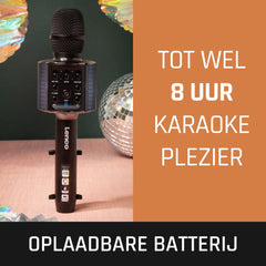 Lenco Karaoke Microfoon – Bluetooth – Speaker en Lichteffecten – BMC-090BK - Zwart